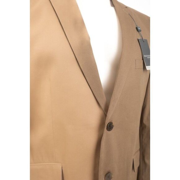 Madison Modern Fit Motion Stretch Mens Suit Jacket Sport Coat US 40R brown NWT - Picture 3 of 7